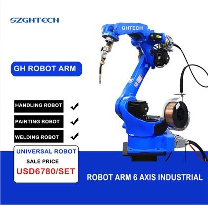 Hot selling SZGH 6 axis Welding of ultra-heavy box structures  robot arm.
SZGH-H1850-B-6 robot is dedicated to welding, this product has a higher floor space and stabler construction; moreover, there is a fully enclosed axis to effectively prevent welding spatters from damaging cables of the robot.